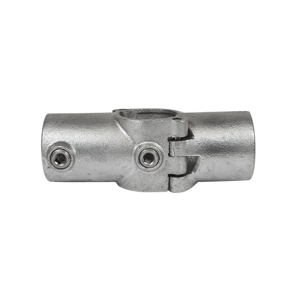 Buiskoppeling Open klapbaar kruisstuk in 1 vlak-E / 48,3 mm
